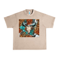 French Oak Western with bull skull Urban Heavy Tee - NancyCooperArtShop