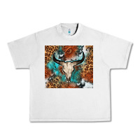 Western With Bull Skull Urban Heavy Tee | Teevron