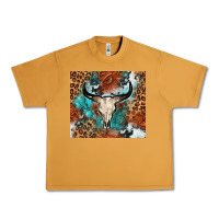 Peanut Butter Western with bull skull Urban Heavy Tee - NancyCooperArtShop