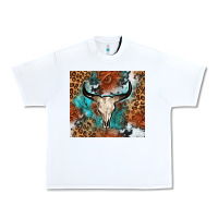 White Western with bull skull Urban Heavy Tee - NancyCooperArtShop