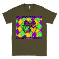 Army Green mardi gras hearts Classic Tee - JahusDesignShop