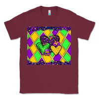 Burgundy mardi gras hearts Classic Tee - JahusDesignShop