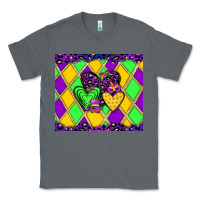 Charcoal Heather mardi gras hearts Classic Tee - JahusDesignShop