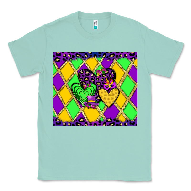 Mardi Gras Hearts Classic Tee by JahusDesignShop | Teevron