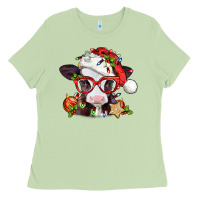 Matcha Christmas baby cow Ladies Tee - Jasminsmagicworld