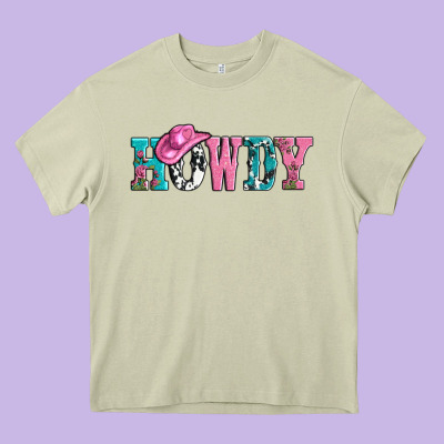 Valentines Day Howdy And Heart Gift Heavy Core Tee Designed By Adodesignshop