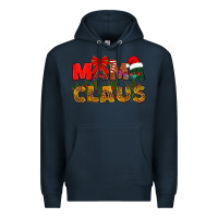 Navy Mama claus mother's day Premium Hoodie - HowdyJamesFarm
