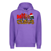 Purple Mama claus mother's day Premium Hoodie - HowdyJamesFarm