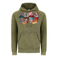 Vintage Olive 4th of july coffee cups Vintage Hoodie - NancyCooperArtShop