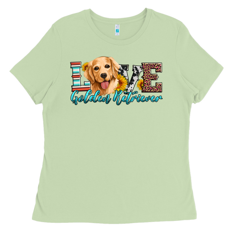 Love Golden Retriever Ladies Tee by Artiststas | Teevron