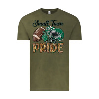 Vintage Olive small town big pride green Vintage Tee - MaliasSmallBusiness