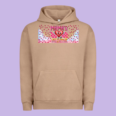 Mama Is Valentine 16oz Urban Hoodie Designed By Cowhidedigitalart