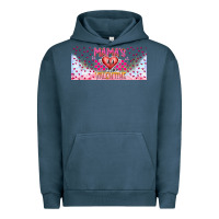 Pigment Midnight Navy Mama is Valentine 16oz Urban Hoodie - CowhideDigitalArt