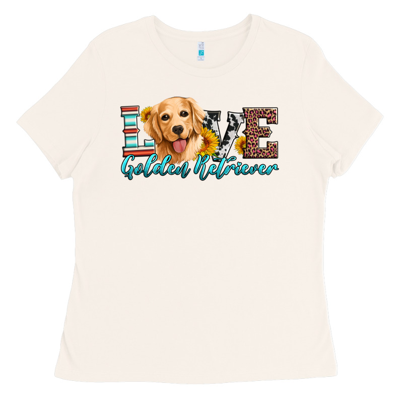 Love Golden Retriever Ladies Tee by Artiststas | Teevron