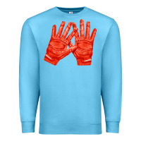 Ocean Blue receiver gloves fa element 1 Premium Sweatshirt - FaDigitalArtStudio
