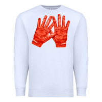 White receiver gloves fa element 1 Premium Sweatshirt - FaDigitalArtStudio
