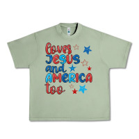 Oil Green love jesus and america too Urban Heavy Tee - JahusDesignShop