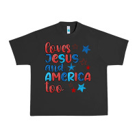 Pigment Black love jesus and america too Urban Heavy Tee - JahusDesignShop