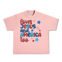 Salmon love jesus and america too Urban Heavy Tee - JahusDesignShop