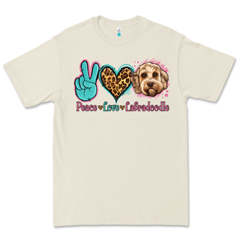Peace Love Labradoodle Premium Tee by Jasminsmagicworld | Teevron
