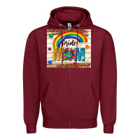 Burgundy pride mom Zipper Hoodie - TumblerDesignByShophia