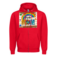 Red pride mom Zipper Hoodie - TumblerDesignByShophia