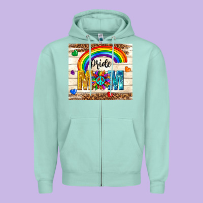 Pride Mom Zipper Hoodie Designed By Tumblerdesignbyshophia