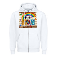 White pride mom Zipper Hoodie - TumblerDesignByShophia