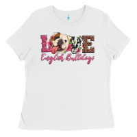 White love english bulldogs Ladies Tee - Artiststas