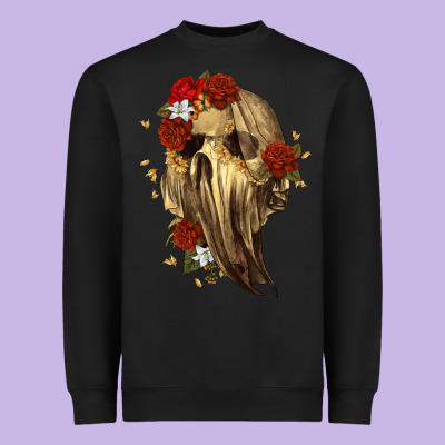Ghost Skeleton Heavyweight Sweatshirt Designed By Ranaportraitstore