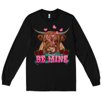 Black be mine highland cow Long Sleeve Tee - RanaPortraitStore