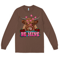 Chestnut be mine highland cow Long Sleeve Tee - RanaPortraitStore