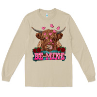 Mushroom be mine highland cow Long Sleeve Tee - RanaPortraitStore