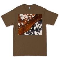 Cacao cowhide leather Premium Tee - BarkalooDesign