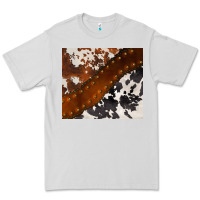 Dove Grey cowhide leather Premium Tee - BarkalooDesign