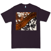 Plum cowhide leather Premium Tee - BarkalooDesign