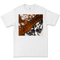 White cowhide leather Premium Tee - BarkalooDesign