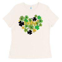 Bone lucky heart shaped clover Ladies Tee - AdoDesignShop