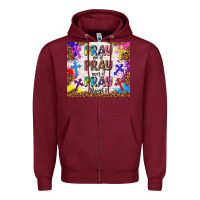 Burgundy pray on it pray over it pray through it Zipper Hoodie - TumblerDesignByShophia