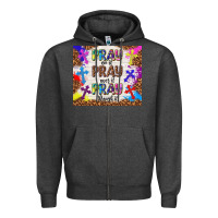 Charcoal Heather pray on it pray over it pray through it Zipper Hoodie - TumblerDesignByShophia