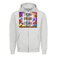Dove Grey pray on it pray over it pray through it Zipper Hoodie - TumblerDesignByShophia