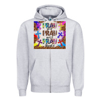 Heather Grey pray on it pray over it pray through it Zipper Hoodie - TumblerDesignByShophia