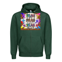 Sports Green pray on it pray over it pray through it Zipper Hoodie - TumblerDesignByShophia