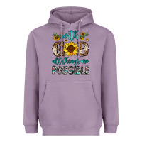 Lavender with god all things are possible Heavyweight Hoodie - OliviaCreatesArt