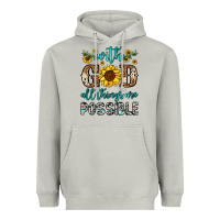 Moon Dust with god all things are possible Heavyweight Hoodie - OliviaCreatesArt