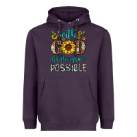 Plum with god all things are possible Heavyweight Hoodie - OliviaCreatesArt