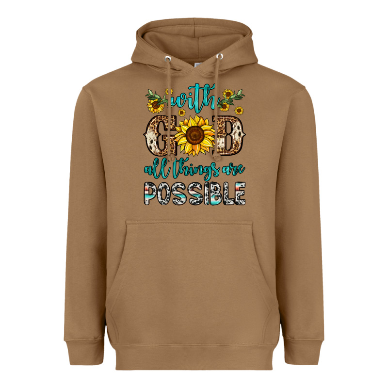 With God All Things Are Possible Heavyweight Hoodie by OliviaCreatesArt | Teevron