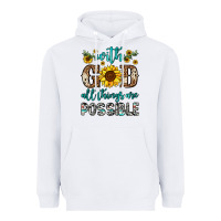 White with god all things are possible Heavyweight Hoodie - OliviaCreatesArt