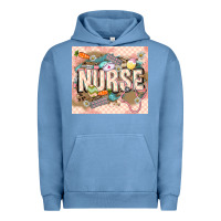 Pigment Pebble Blue Easter Nurse Urban Hoodie - LillyAllenDesigns
