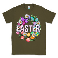 Army Green Easter with eggs and daisy Classic Tee - NancyCooperArtShop